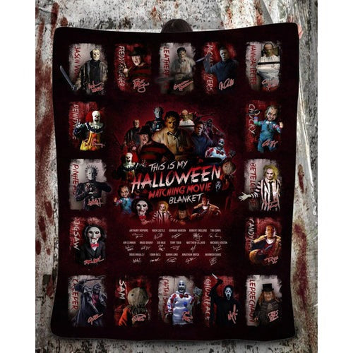 Halloween Super Cool Terror Throw Blanket, Horror Movies Fan Gift, Halloween Gift