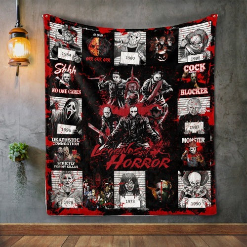 Halloween Super Cool Terror Throw Blanket, Horror Movies Fan Gift, Halloween Gift