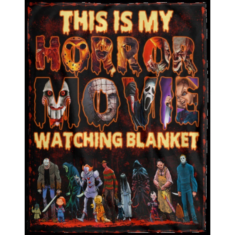 Halloween Super Cool Terror Throw Blanket, Horror Movies Fan Gift, Halloween Gift