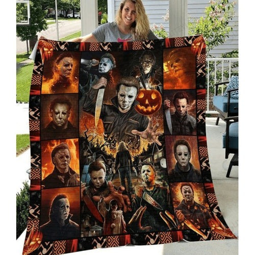 Halloween Super Cool Terror Throw Blanket, Horror Movies Fan Gift, Halloween Gift