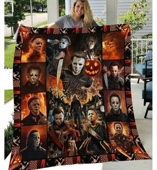 Halloween Super Cool Terror Throw Blanket, Horror Movies Fan Gift, Halloween Gift