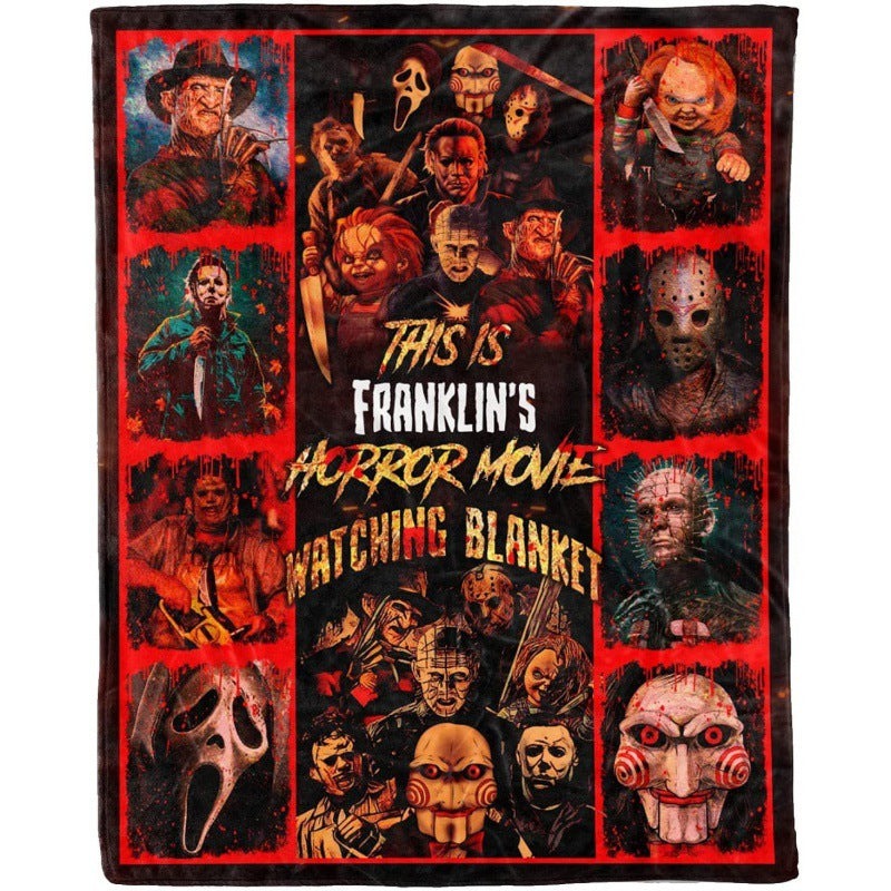 Halloween Super Cool Terror Throw Blanket, Horror Movies Fan Gift, Halloween Gift