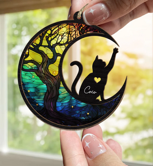 Loss Of Pet - Cat Version - Personalized Suncatcher Ornament