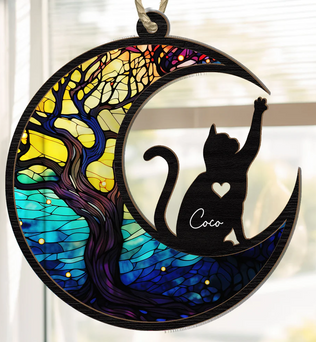 Loss Of Pet - Cat Version - Personalized Suncatcher Ornament