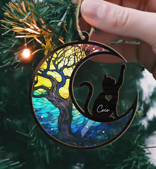 Loss Of Pet - Cat Version - Personalized Suncatcher Ornament