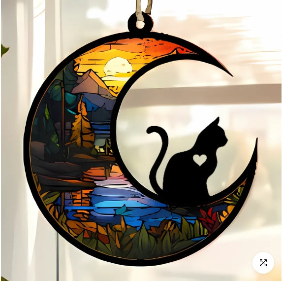 Loss Of Pet - Cat Version - Personalized Suncatcher Ornament