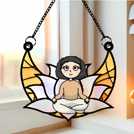 Inner Peace - Personalized Window Hanging Suncatcher Ornament