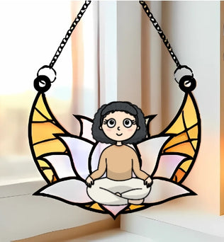 Inner Peace - Personalized Window Hanging Suncatcher Ornament