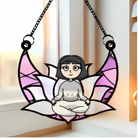 Inner Peace - Personalized Window Hanging Suncatcher Ornament