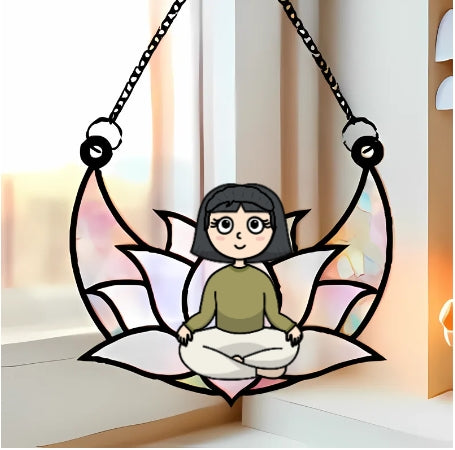 Inner Peace - Personalized Window Hanging Suncatcher Ornament