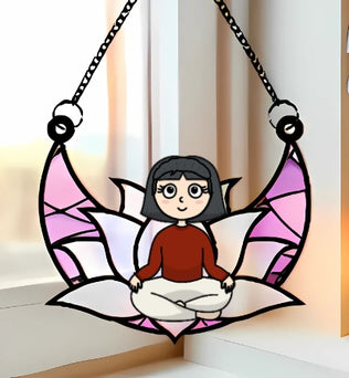 Inner Peace - Personalized Window Hanging Suncatcher Ornament