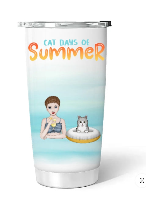 Summer with cute cats - personalized mugs