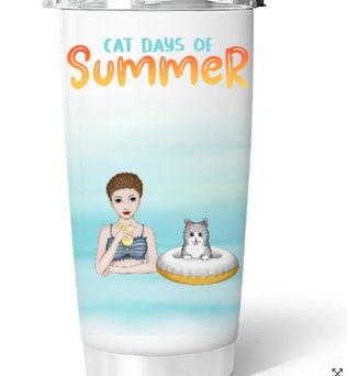 Summer with cute cats - personalized mugs