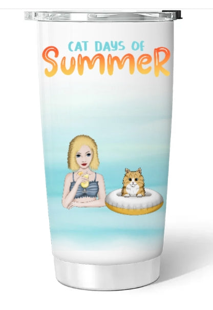 Summer with cute cats - personalized mugs