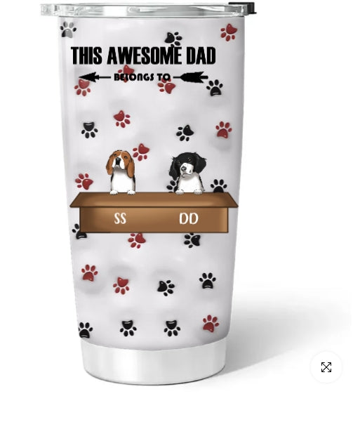 Cute  Dog - Personalized Custom 3D Inflated Effect Tumbler