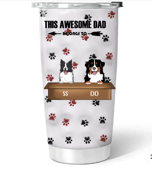 Cute  Dog - Personalized Custom 3D Inflated Effect Tumbler