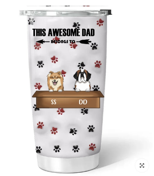 Cute  Dog - Personalized Custom 3D Inflated Effect Tumbler