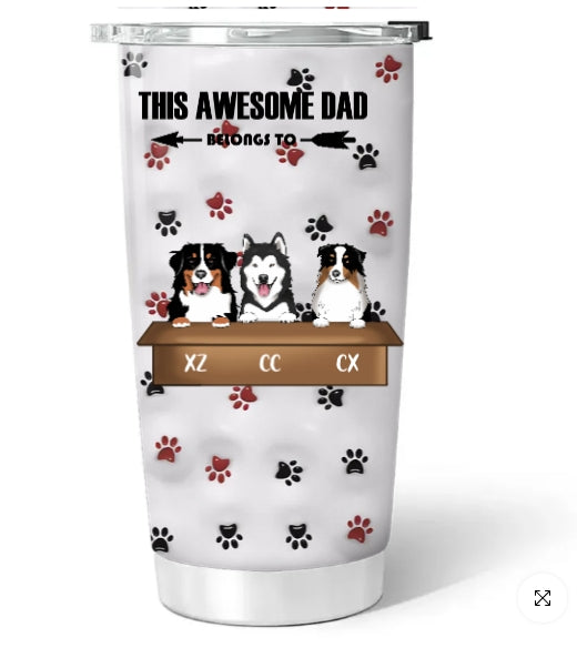 Cute  Dog - Personalized Custom 3D Inflated Effect Tumbler