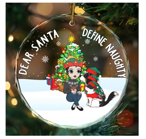 Christmas Customization - Personalized round glass ornaments