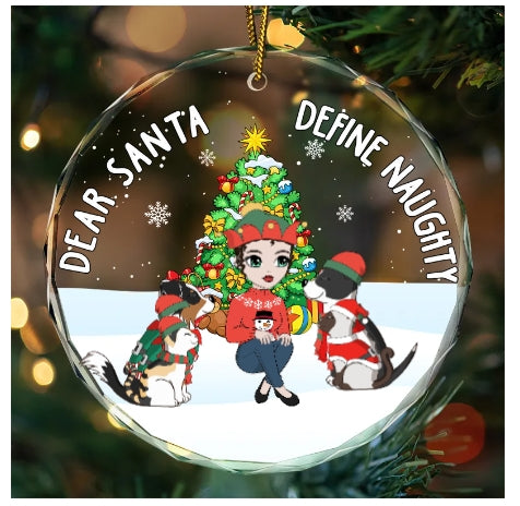 Christmas Customization - Personalized round glass ornaments