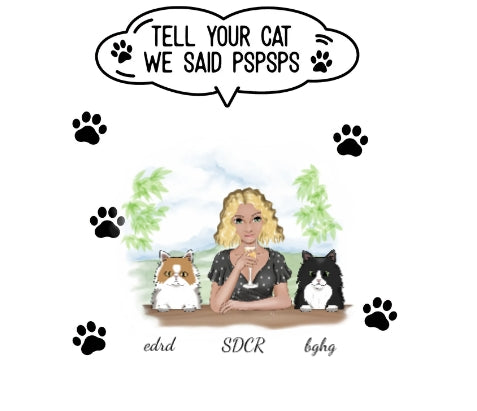 Tell Your Cat We Said PSPSPS - Personalized Decor Decal