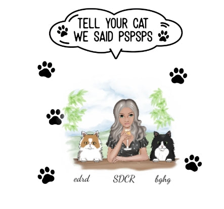 Tell Your Cat We Said PSPSPS - Personalized Decor Decal