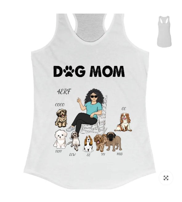 Dog Mom - Personalized Shirt - Birthday, Funny, Mother's Day Gift For Her, Woman, Girl, Dog Mom, Dog Mama, Fur Mama