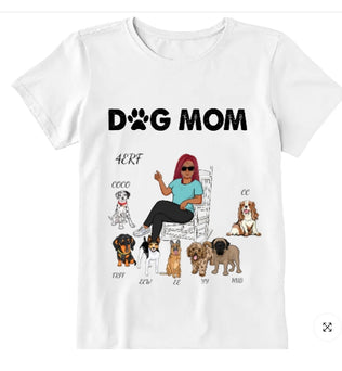 Dog Mom - Personalized Shirt - Birthday, Funny, Mother's Day Gift For Her, Woman, Girl, Dog Mom, Dog Mama, Fur Mama