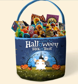 Trick Or Treat Kid Name Halloween - Personalized Halloween Spooky Basket