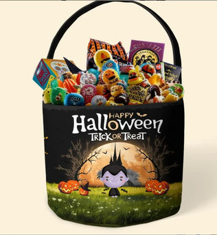 Trick Or Treat Kid Name Halloween - Personalized Halloween Spooky Basket