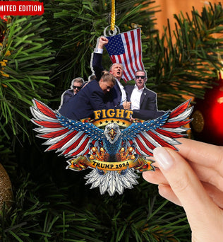 Trump Fight MAGA 2024 Acrylic Ornament - ORN90UP