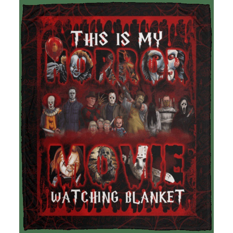 Halloween Super Cool Terror Throw Blanket, Horror Movies Fan Gift, Halloween Gift