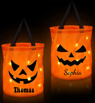 Personalized Halloween LED Light Pumpkin Bucket/CWHaloween10