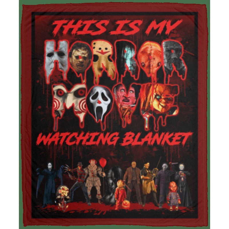 Halloween Super Cool Terror Throw Blanket, Horror Movies Fan Gift, Halloween Gift