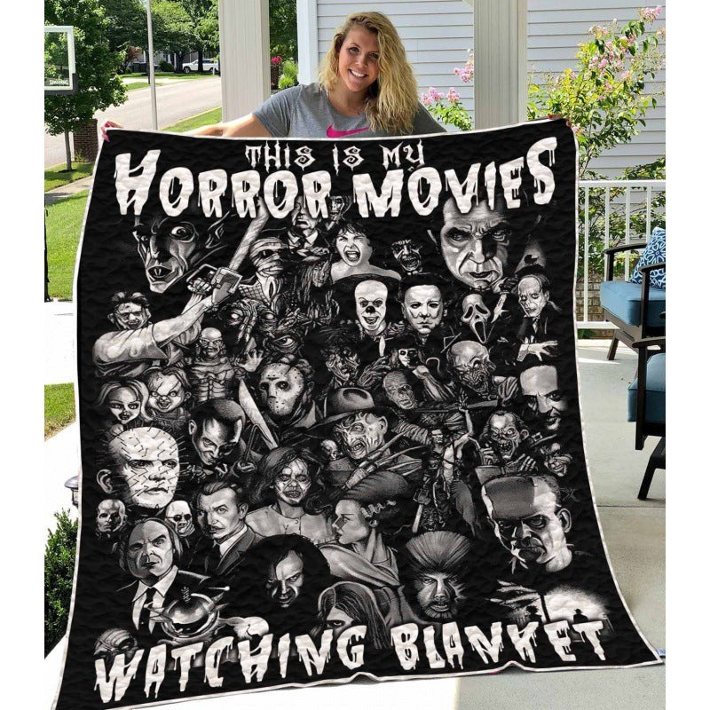 Halloween Super Cool Terror Throw Blanket, Horror Movies Fan Gift, Halloween Gift