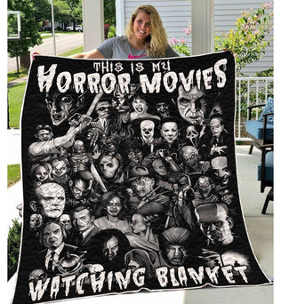 Halloween Super Cool Terror Throw Blanket, Horror Movies Fan Gift, Halloween Gift