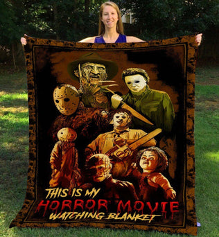 Halloween Super Cool Terror Throw Blanket, Horror Movies Fan Gift, Halloween Gift