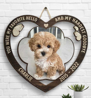 Forever In My Heart, Pet Paw - Upload Image, Personalized Shaped Wood Sign