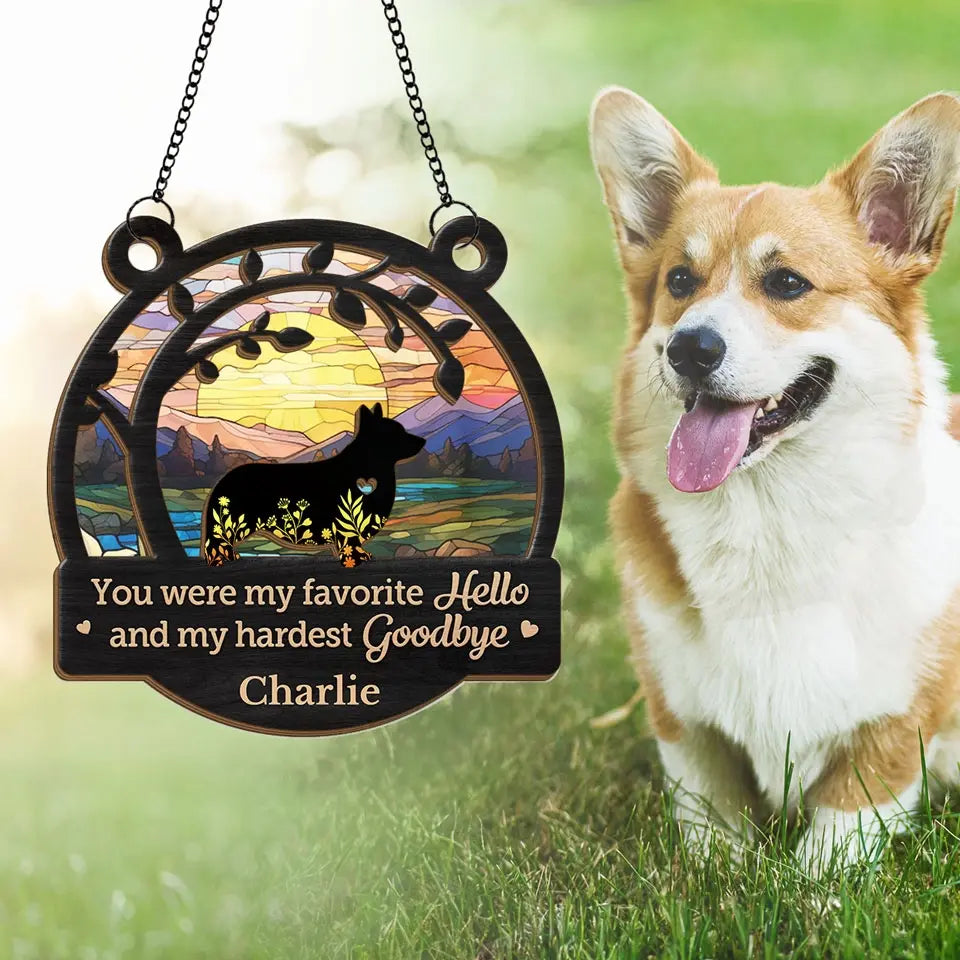 You May Be Gone, But You'll Never Be Forgotten - Memorial Personalized Window Hanging Suncatcher - Sympathy Gift For Pet Owners, Pet Lovers