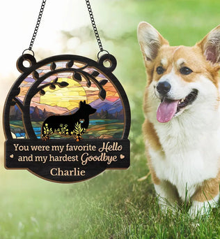 You May Be Gone, But You'll Never Be Forgotten - Memorial Personalized Window Hanging Suncatcher - Sympathy Gift For Pet Owners, Pet Lovers