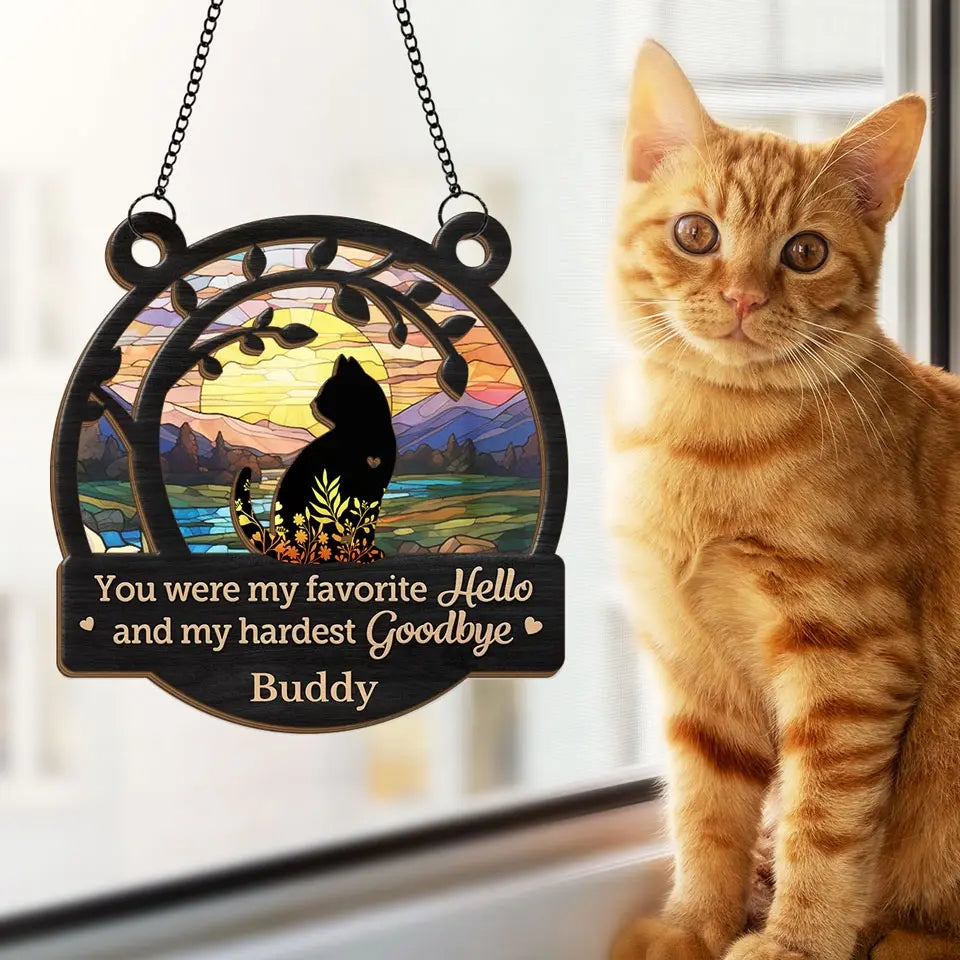 You May Be Gone, But You'll Never Be Forgotten - Memorial Personalized Window Hanging Suncatcher - Sympathy Gift For Pet Owners, Pet Lovers