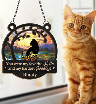 You May Be Gone, But You'll Never Be Forgotten - Memorial Personalized Window Hanging Suncatcher - Sympathy Gift For Pet Owners, Pet Lovers