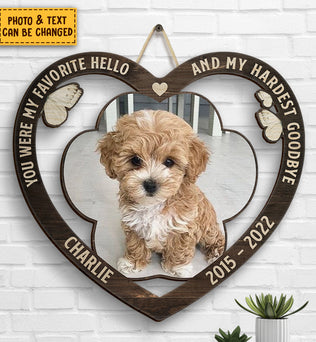 Forever In My Heart, Pet Paw - Upload Image, Personalized Shaped Wood Sign