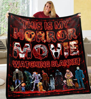 Halloween Super Cool Terror Throw Blanket, Horror Movies Fan Gift, Halloween Gift