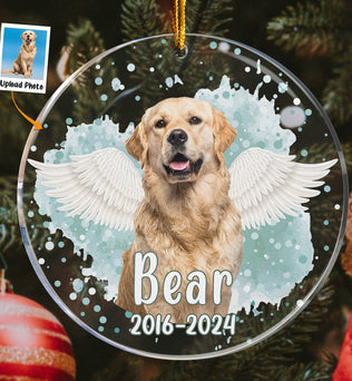 Custom Photo Pet Memorial - Personalized Acrylic Photo Ornament