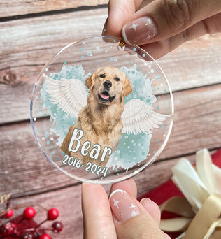 Custom Photo Pet Memorial - Personalized Acrylic Photo Ornament