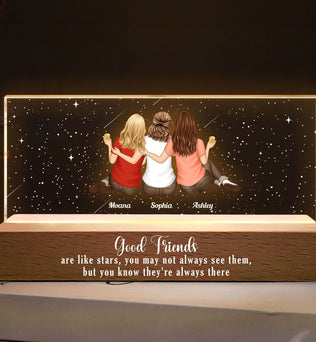 Good Friends Are Like Stars - Personalized LED Night Light