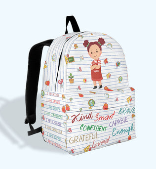 Kind Capable Smart Loved - Personalized Kid Backpack