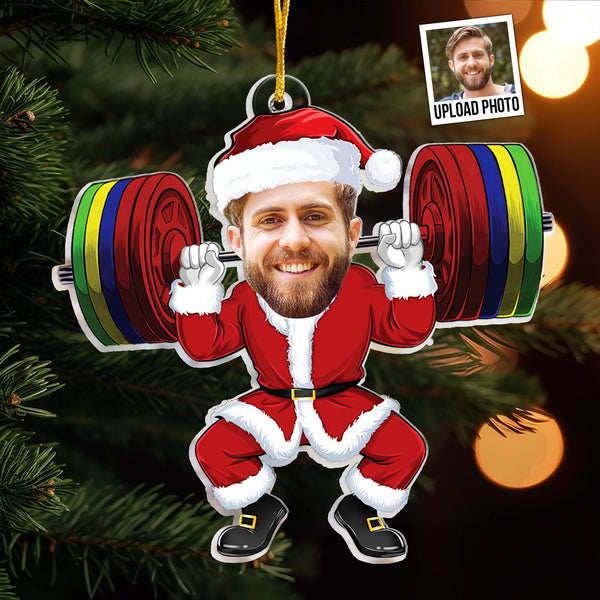 Merry Liftmas - Personalized Gym Photo Ornament