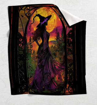 Beautiful Witch - Personalized Witch Blanket